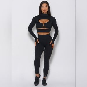 Bombshell 3 Piece Set Victory Leggings Combo Pullover Knockout Sports Bra Large